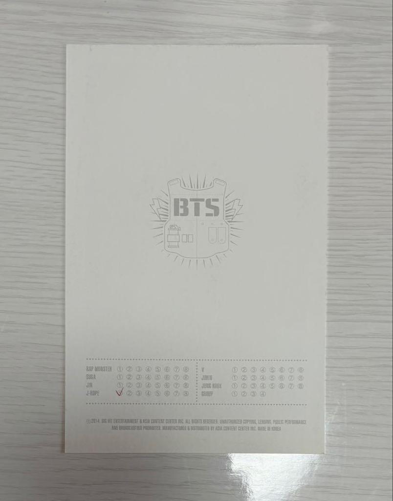 [USED] BTS THE RED BULLET Photo Card J-HOPE