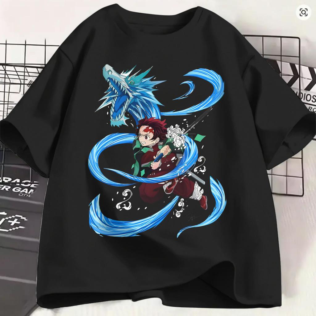 Casual Tshirt Summer Kamado Tanjiro Hipster Tshirts Demon Slayered Cotton Tee Shirt For Unisex Awesome Pattern Short Sleeve Tees