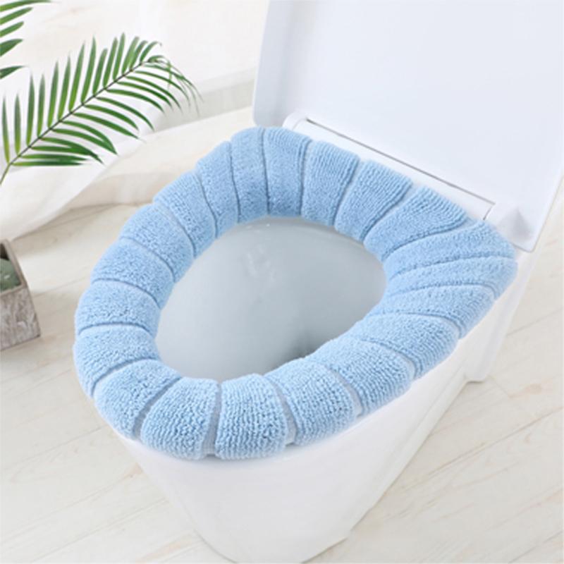 1Pcs Bathroom Toilet Seat Cover Soft Warmer Washable Mat Cover Pad Cushion Seat