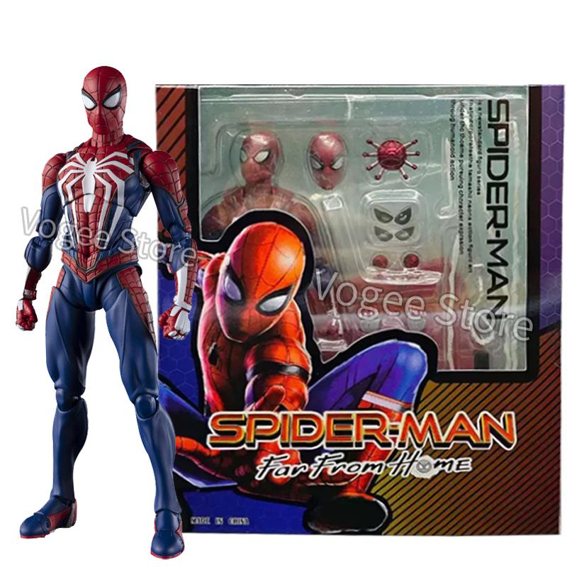 PS4 Spiderman Figure Avengers Spider Man Action Figures Upgrade Suit PS4 Game Edition Doll Toys For Boys Gift 16cm