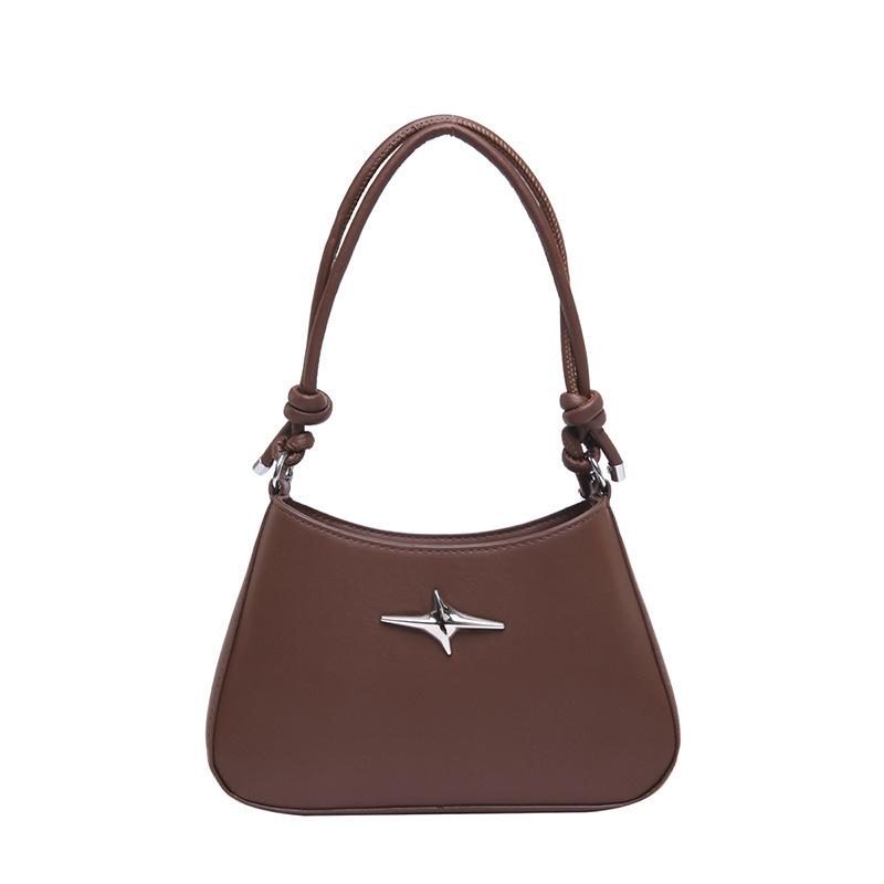 

Женская сумка-кроссбоди из мягкой текстуры с узлом, новая зимняя коллекция 2025 года, однотонная, простая, большой вместимости, на одном плече, маленькая квадратная сумка светло-коричневого