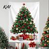 Wall Tapestry for Party Merry Christmas Tapestry, Hanging Fabric Backdrop, Xmas Tree Winter Holiday Art Living Room, Bedroom Decoration, 59"