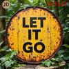 Rustic Metal Wall Art Let It Go Sign Vintage Home Decor Garage Workshop