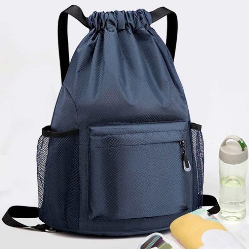 Portable Gym Drawstring Bag Quick Drying Drawstring School Bag Oxford Cloth Backpack  Students
