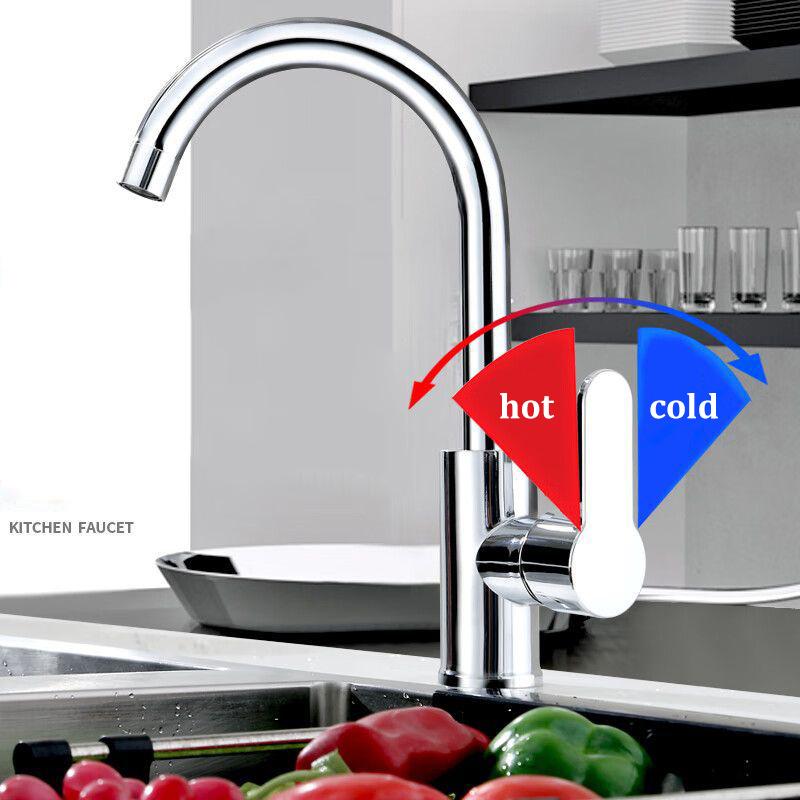 Kitchen Faucet Hot And Cold Vegetable Wash Basin Dishwashing Pool Sink Household Splash-proof Boosting Hot And Cold Faucet
