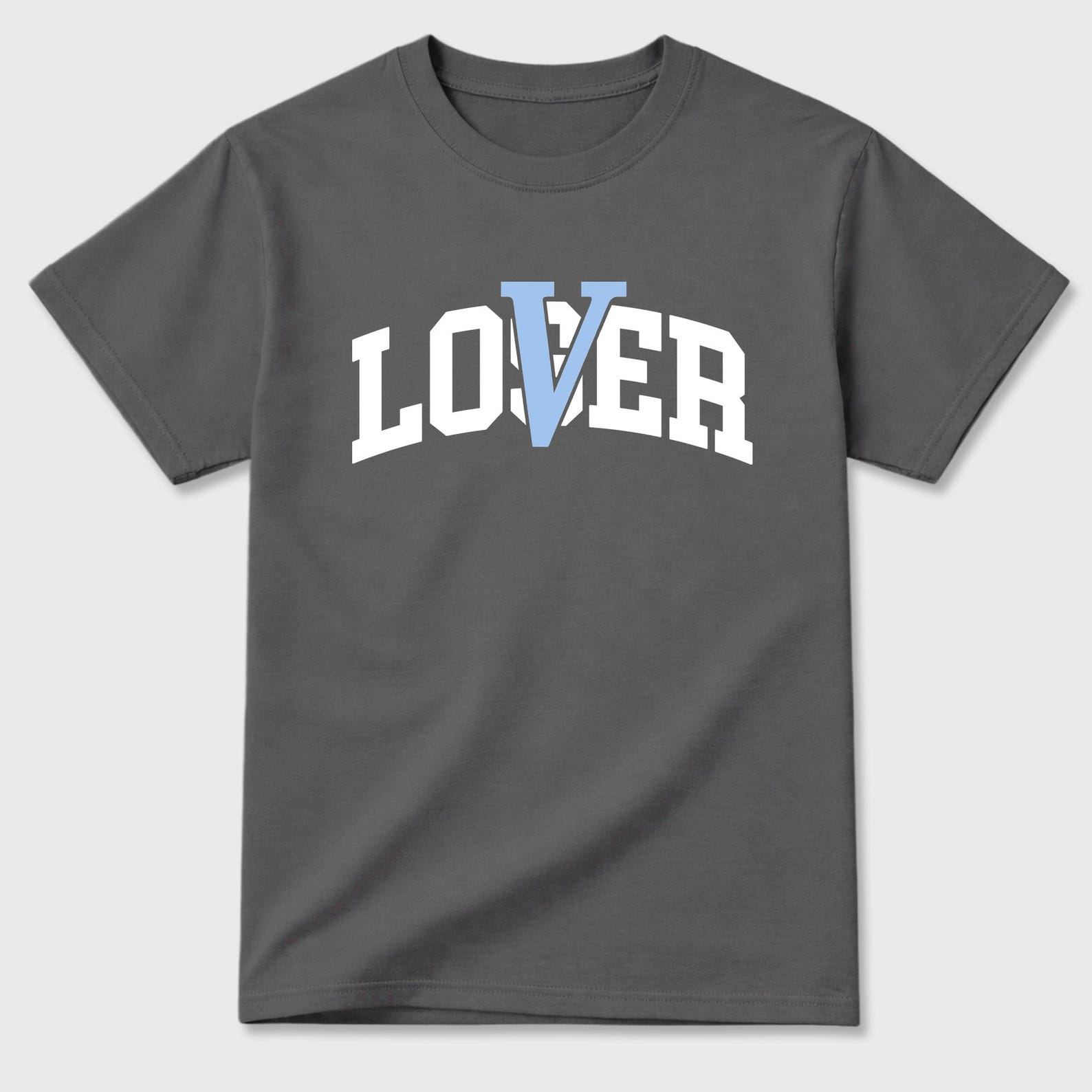 Varsity Loser Lover graphic tee. Streetwear Brand Graphic T-Shirt. 5s Retro White Metallic S
