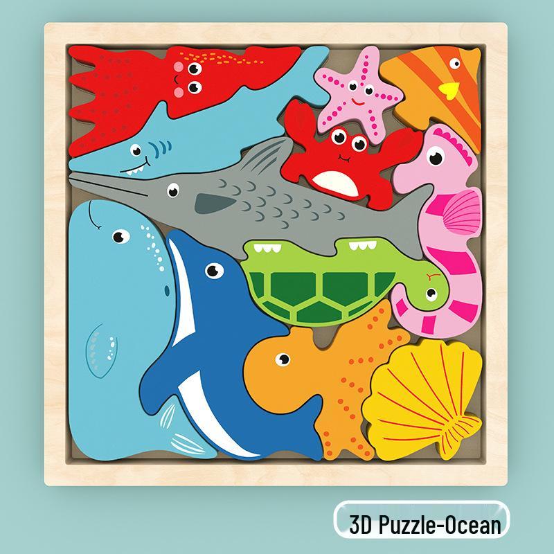 

Children s 3D Wooden Puzzle for Creative and Educational Play