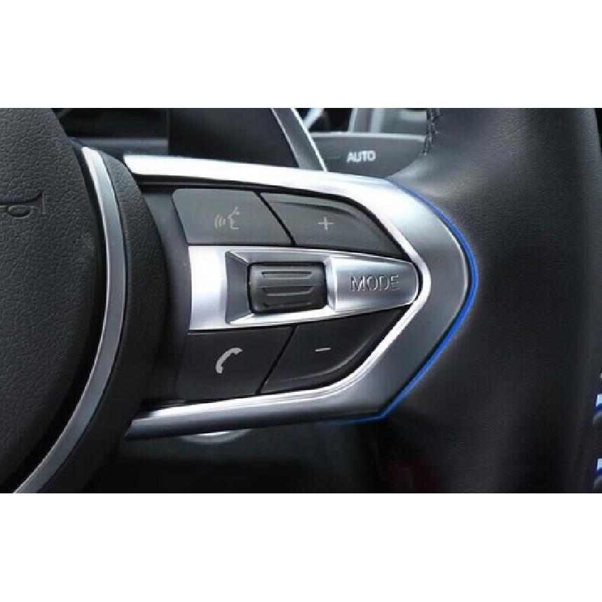 For BMW X3 F25 X4 F26 2011-2017 ABS Silver Steering Wheel Switch Cover Trim 2PCS