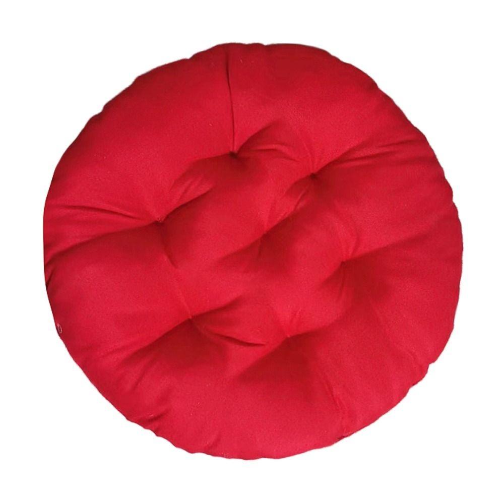 Durable Nap Pillow Round Pad Thicken Solid Color Chair Cushion Non-slip Round Cushion Dining
