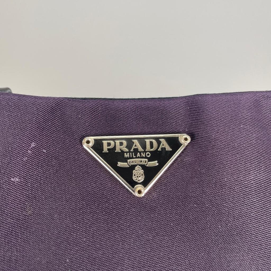 PRADA Triangular logo Handbag purple Women used