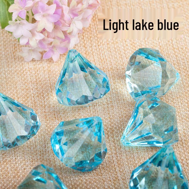 Diamond Clear Acrylic White Pendant DIY Beaded Curtain - Imitation Crystal Water Drop Beads