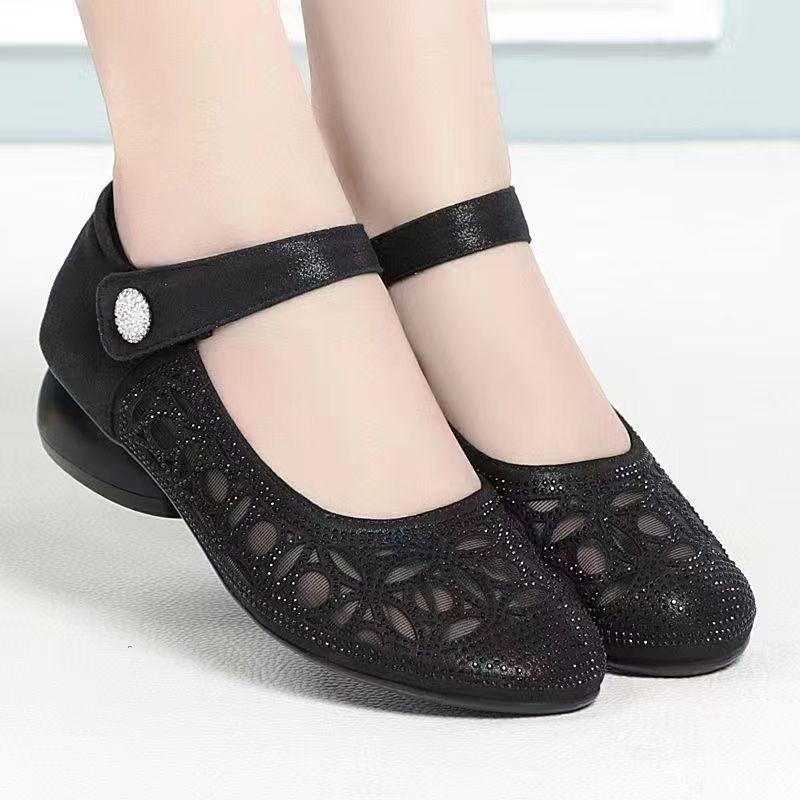 

Женские летние сандалии, роскошные, элегантные, повседневные, для женщин, тренд 2024 года, удобные, сетчатые, босиком, модные, на низком каблуке, туфли на открытом воздухе 40 чёрный