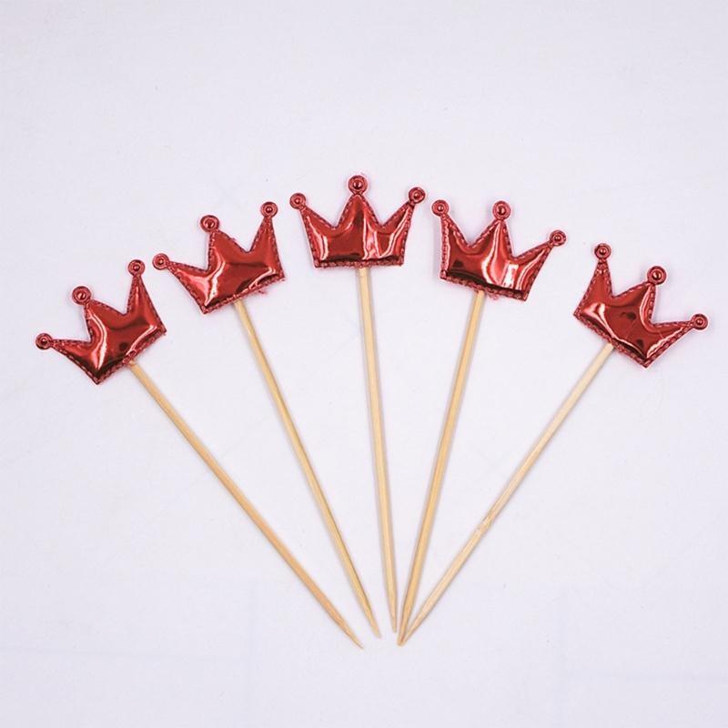10xLove Heart/Crown/Star Shaped Insert Falgs Babies Shower Decoration for Party