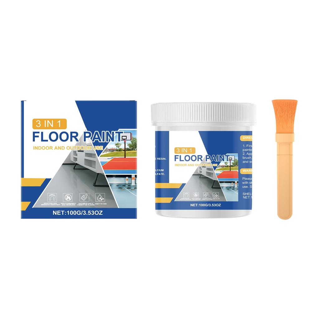 Three In One Floor Paint, Anti-wear Paint, Floor Protective Paint, Not Easy To Fall Off, Quick-drying Floor Paint With Brush