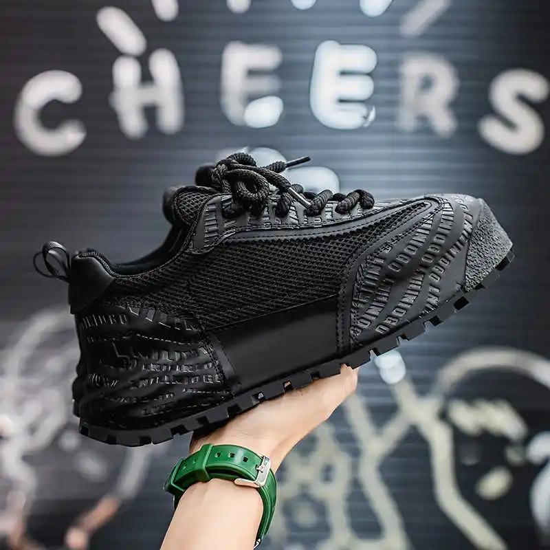 Móda Zvýšení Výšky Šněrovací Zahraniční Boty Basketbal Pánské Sportovní Běžecké Tenisky Zelený Svršek Topánky Klasické Minimalistické