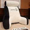 Ergonomic Cushion Quilted and Spliced Comfortable Breathable Fabric Bed Back Cushion Student Reading Pillow Lumbar Support Pad Relieve back pressure