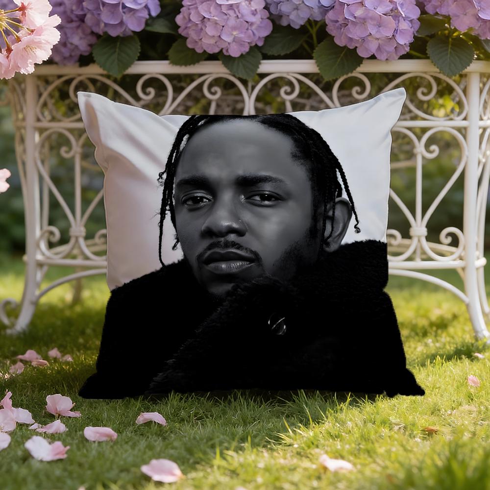 Rapper K-Kendrick Lamar Cushion Cover Home & Car Dual-Scene Pillow Cover: Reversible for Premium Comfort