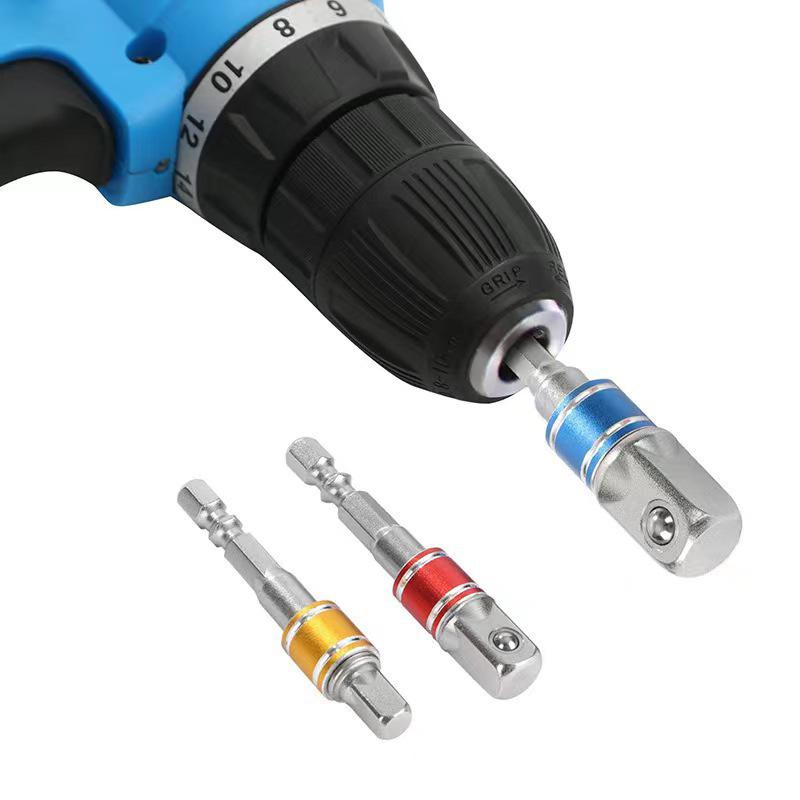 3-Piece Nickel-Plated Steel Drill to Wrench Conversion Kit