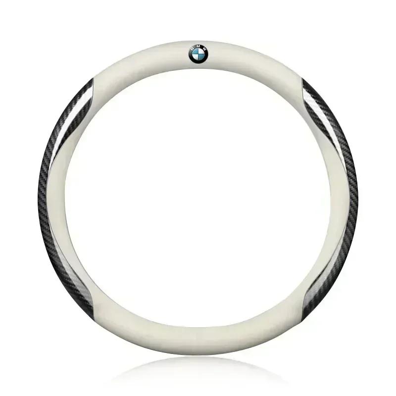 Leather Carbon Fiber Car Steering Wheel Cover Car Goods For BMW X5 X1 X3 X6 1 3 5 6 7 GT Series E84 E83 E70 F15 E71 F16 E87 F20