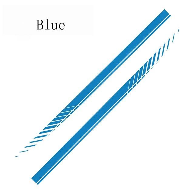 Car Hood Body Side Stripe Decal, Auto Racing Door Skirt Pinstripe Stickers, Modified Vinyl Decoration for Sports Cars Black