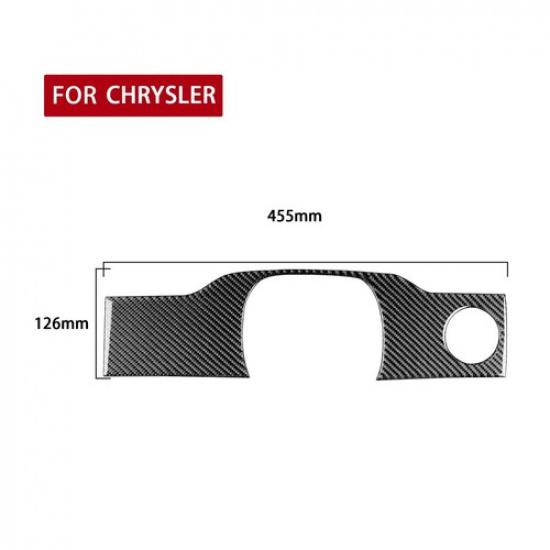 For Chrysler 300 300C Carbon Fiber Interior Steering Wheel Surround Cover Trim