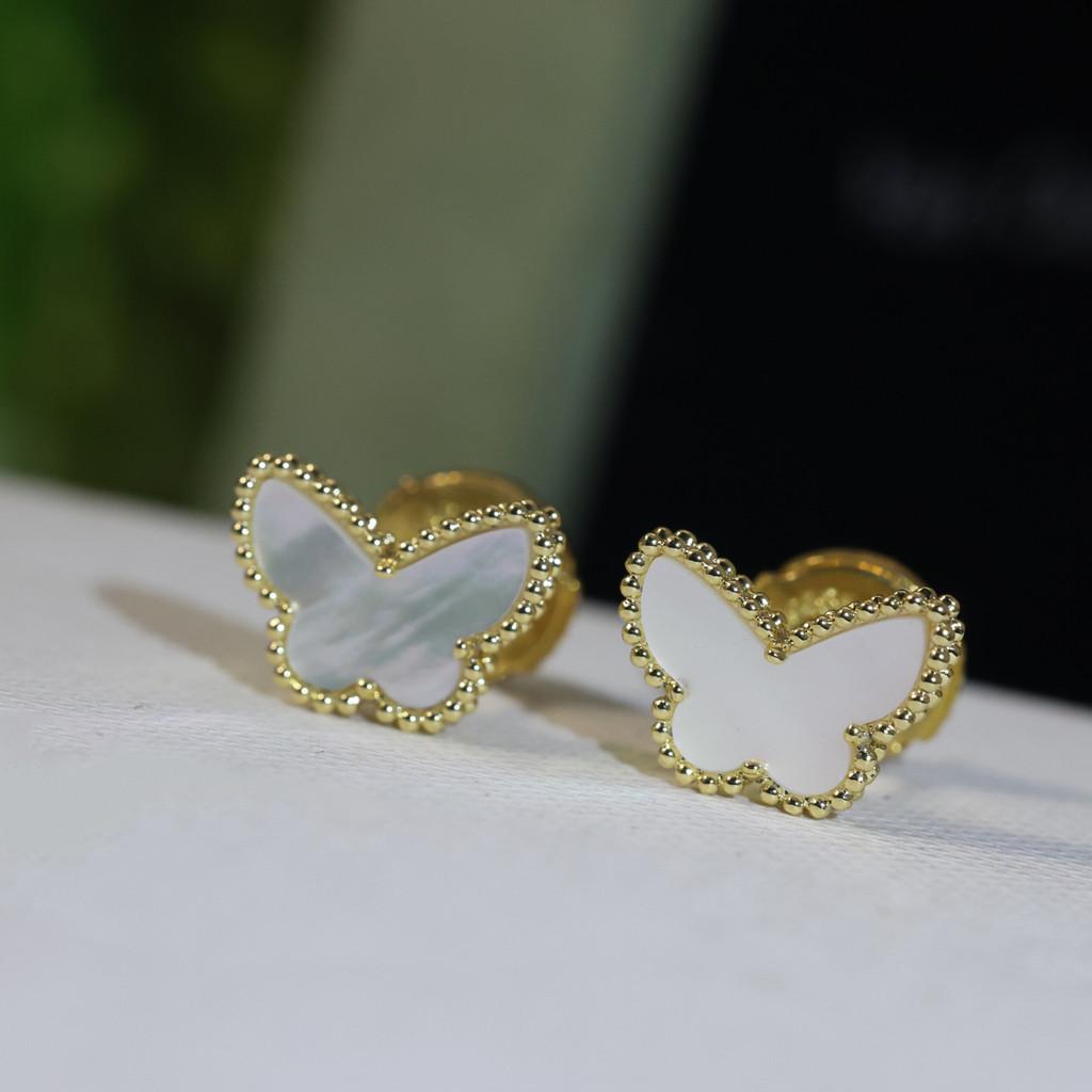 Clover Butterfly Earrings Paired with Flying Saucer Earplugs  Finely Crafted High Version, Anti Allergic Gift Jewelry