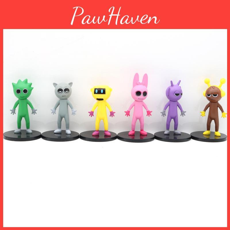 Sprunki Beat Boxes 12pcs Character Figurines Movable Heads Unique Decor Gifts