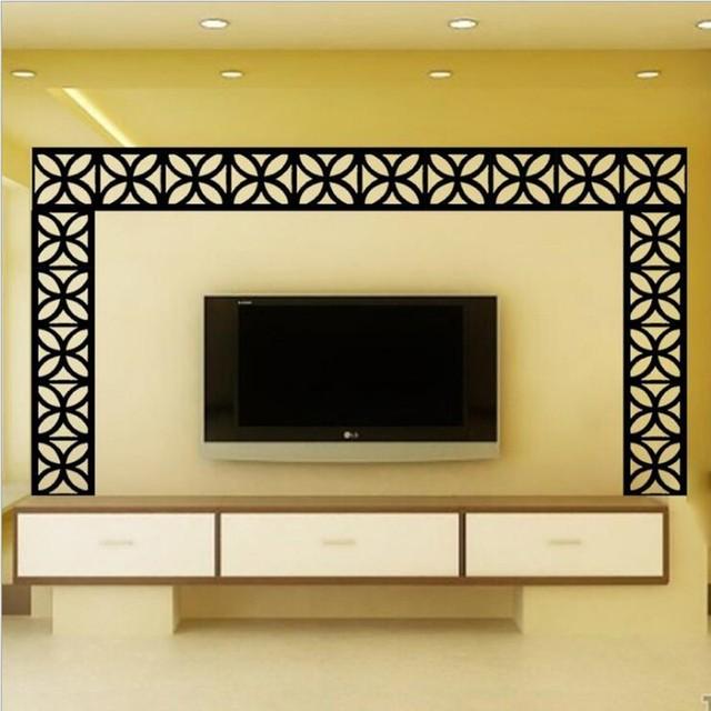 10pcs Building Border Acrylic Mirror Sticker Wall Art Home Removable DIY Decoration Irregular Mirror Wall Stickers Home Decor