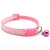 Pet Patch Cat & Dog Collar w/ Paw Print Bell & Safety Buckle
