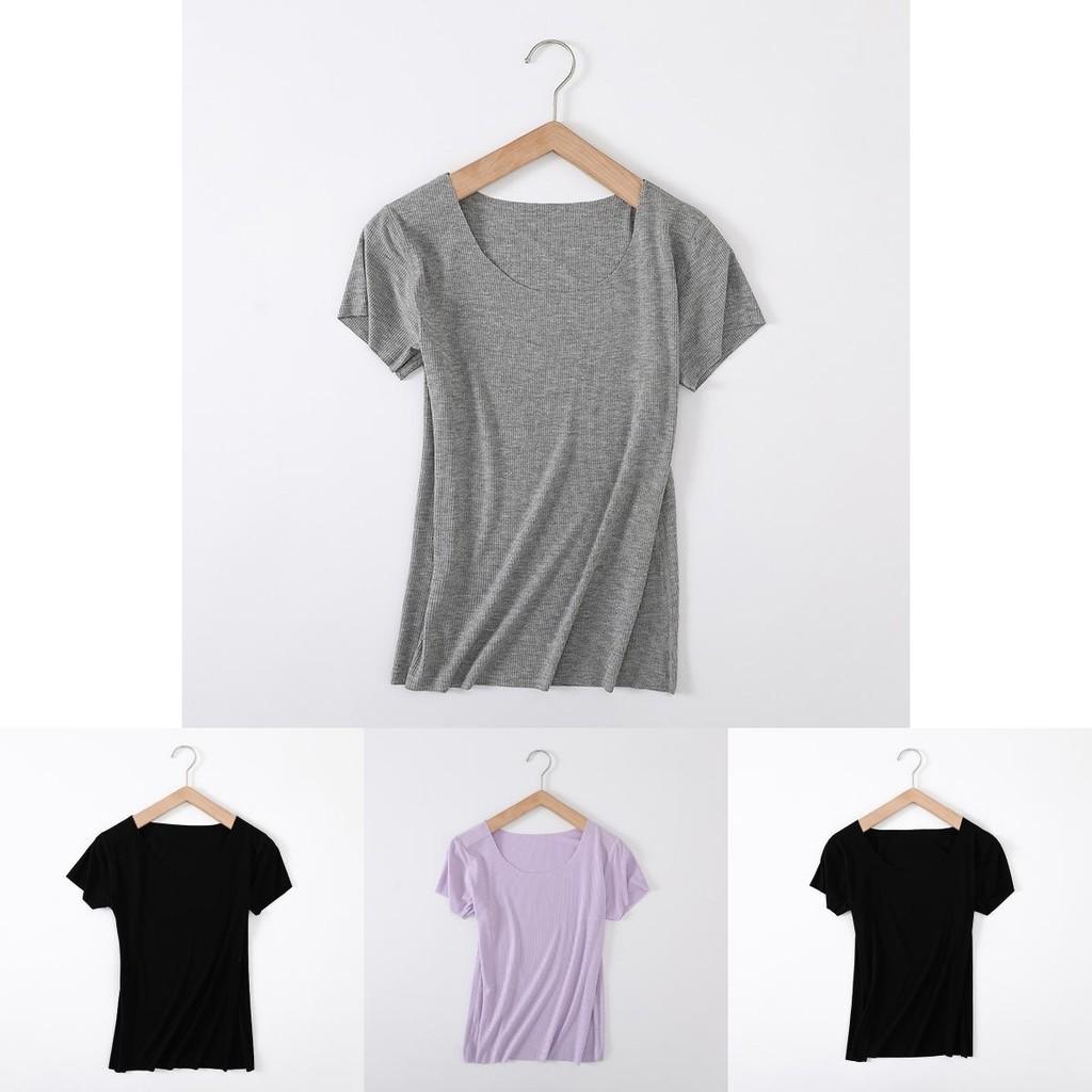Elegant Summer Short Sleeves Tops Sexy Women Basic Tees Cropped T-shirt Blouse
