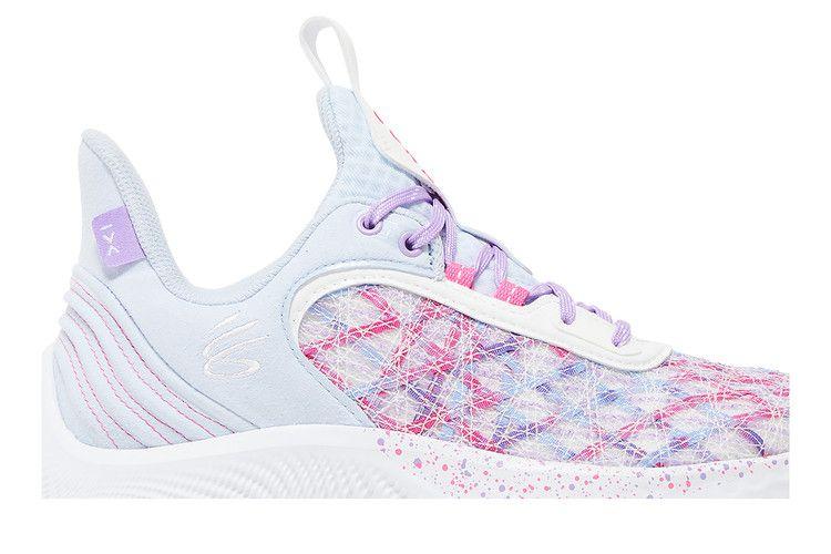 Kids' Sneakers Under Armour Curry Flow 9 For the W (GS) Oxford Blue/Vivid Lilac/White