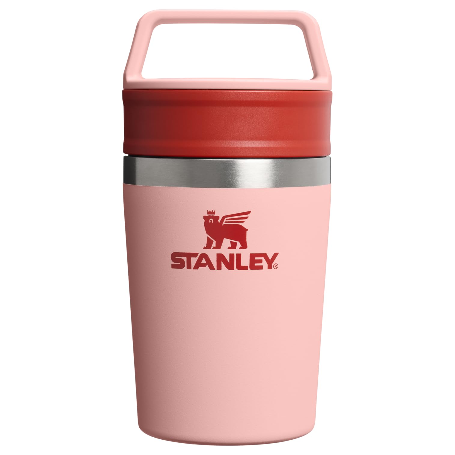Stanley 1913 Cafe To Go Travel Vacuum Insulated Peach 8oz Mug, Rose, 0.23L