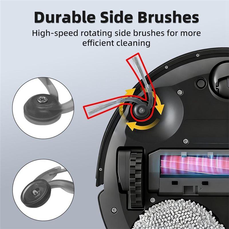 A65T-QV 35A Accessories Kit(24Pcs) For Roborock QV 35A/QV 35S/QR 598/QR 798 Robot Vacuum Replacement Brush Mop Cloth Pads Filter