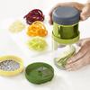 3 In 1 Hand-held Spiralizer Spiral Rotating Cutter Silk Cup Vegetable Garlic Press Grater Chopper Kitchen Tool Accessories