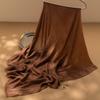 Women's 100% Pure Cashmere Herringbone Scarf with Tassels - Solid Color, Fine Spun, Water-Soluble, New Spring/Autumn Style.