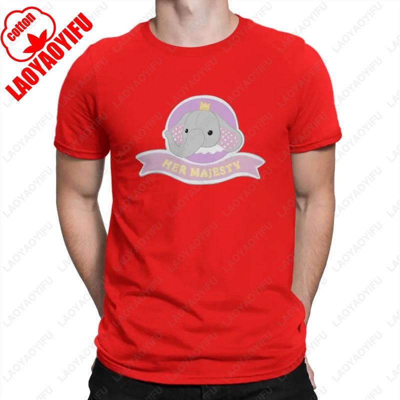 Majesty Cutie Elefant Streetwear Einzigartiges Geschenk Es Braucht Zwei T-Shirt Herren Damen Paar Mode Lässige T-Shirts Baumwolle Bequeme Oberteile