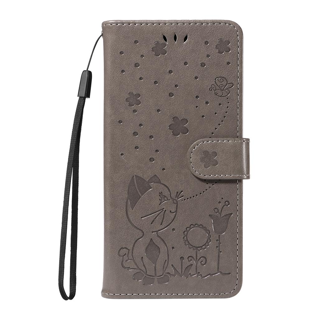 For Xiaomi Redmi 15C 4G (171mm) Leather Wallet Case Cat Bee Pattern Phone Cover Stand