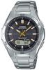 Casio Wave Ceptor WVA-M640D-1A3JF Men's Silver Solar-Powered Radio-Controlled Watch (Official Japanese Product)