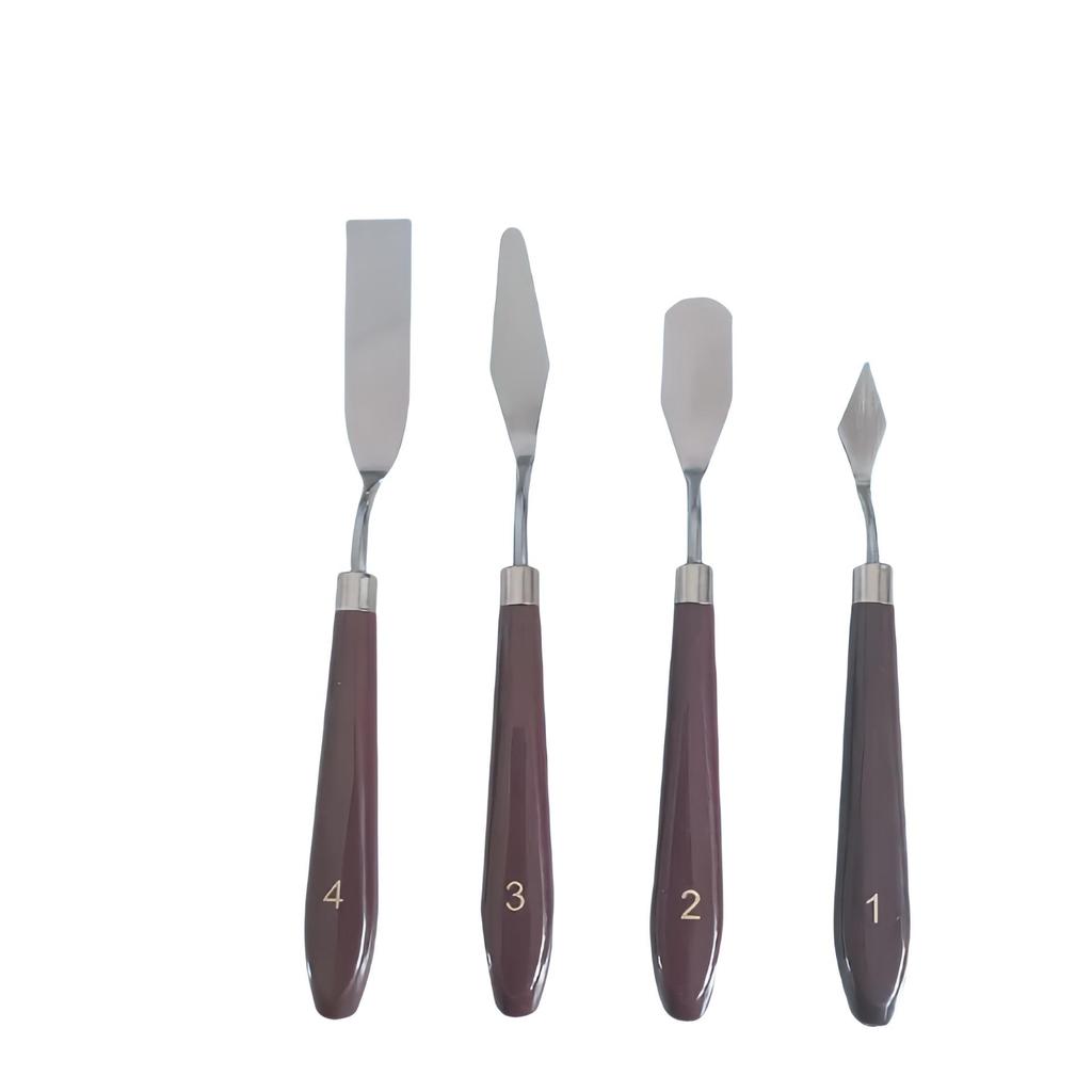 Oil Painting Palette Knife Set: Acrylic, Gouache, Watercolor, Plastic Handle, Texture Scraper Tools.