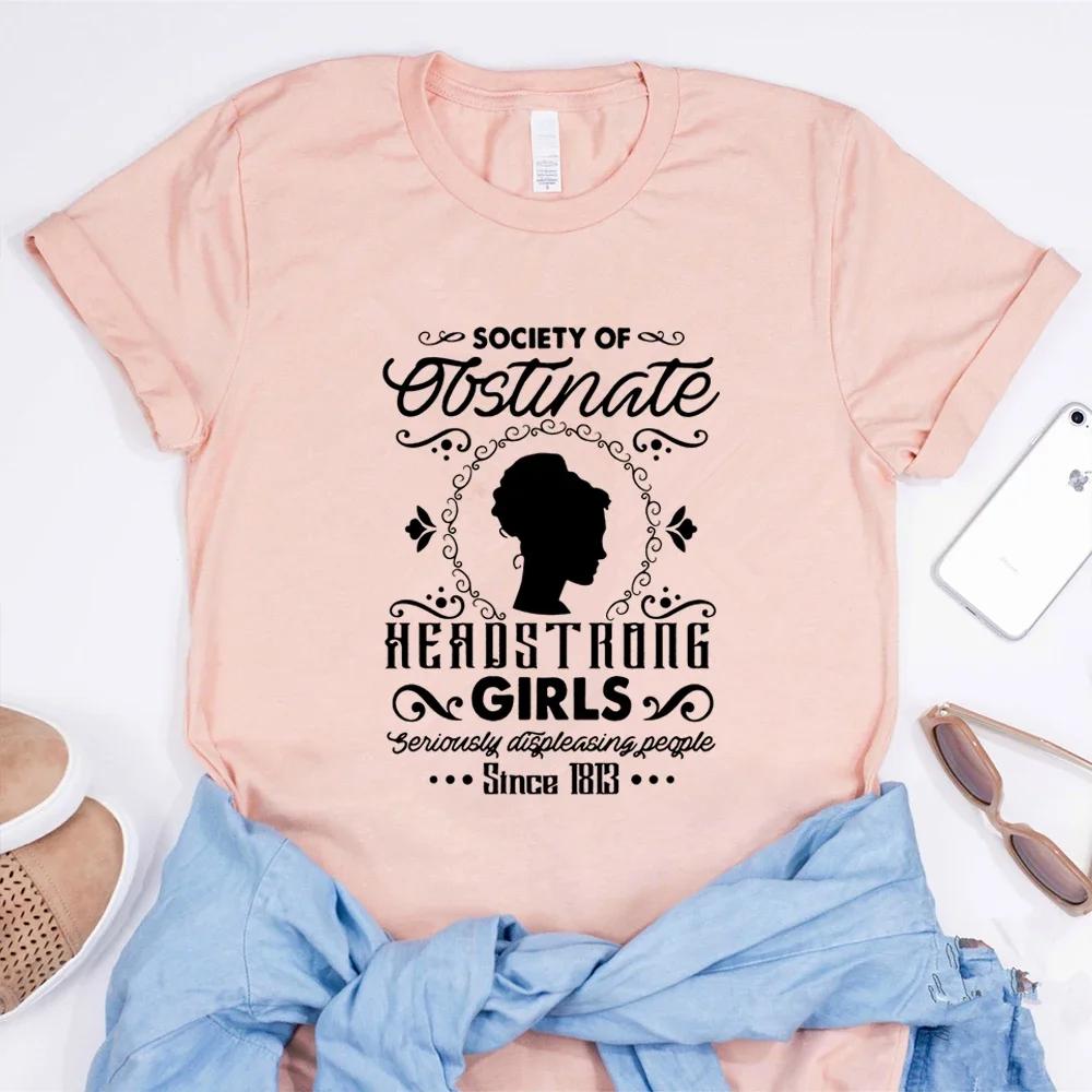 Spolek tvrdohlavých dívek Tričko Vtipné knižní tričko Tričko Jane Austenové Tričko Pýcha a předsudek Feministické tričko