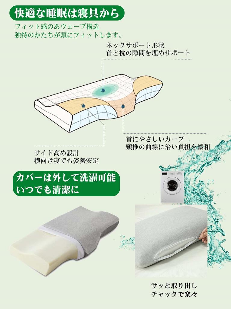 Sleepeach Memory Memory Foam Just Large Pillow, Foam, Pillow, Fit, Cover, Washable, 6034cm7-11cm, Pillow,