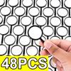 48Pcs 5cm Black Plastic Magnifiers, Portable Handheld Field Observation Tools for Science Education ZSY