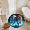 Flame Tiger,Round Area Rug,Carpet Rug for Living Room Bedroom Sofa Playroom Decor,Non-slip Floor Mat