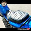 King Road 88 II Tuck Roll Blue Kawasaki/Barrios type/ZR250B seat/Anko cut/Synthetic leather/Sheet/Piping