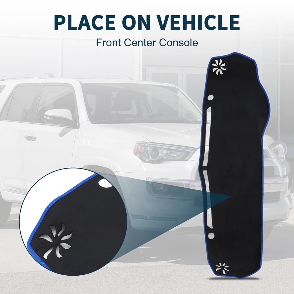 TUCKBOLD Dashboard Mat for Mazda Flair Car Dashboard Protective Interior Sun Flannel Black with Blue Set Crossover, Cover, Mat, Parts, Accessories,