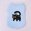 Halloween Pet Vest Cute Black Cat Cartoon Print Sleeveless Shirt Soft Breathable Costume For Kitten Puppy Party Daily Outfit
