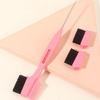 Hair Control Edge Brush with Metal Rat Tail Comb Double Sided Hair Styling Brush
