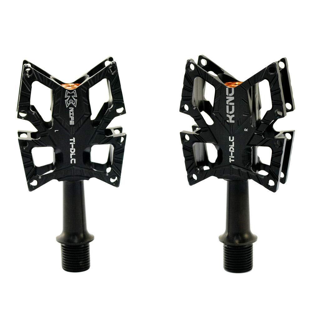 

Педали KCNC KNIFE Titanium Spindle Road Platform SK2191, черные, чёрный