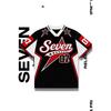 Black Red Star Mesh Jersey JUNGKOOK 97 Seven 07 Lightning Print V Neck Oversized Breathable Kpop Fan Concert Short Sleeve Top