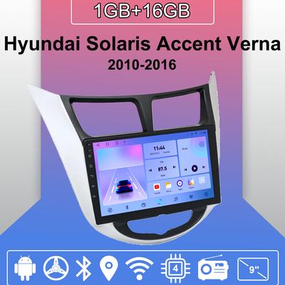 Car Radio Android Auto Carplay For Hyundai Solaris Accent Verna 2010-2016 Multimedia Player Head Unit Stereo GPS Navigation BT WIFI 1+16GB